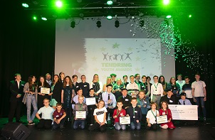 The 2021 Tendring Youth Awards finalists on stage at the event