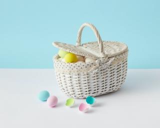Basket of easter eggs