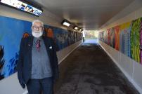 Councillor Michael Talbot in the revamped subway
